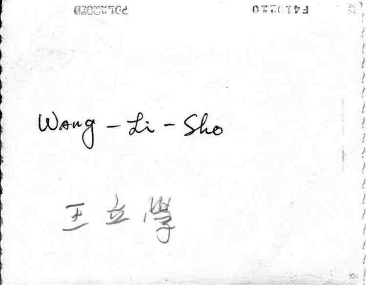 Wang Li Shu, back